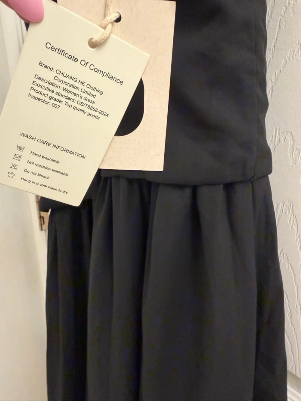Chuang He Black Maxi Elegant Flowing Dress